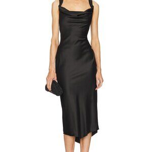 XXS BLACK Michael Costello x REVOLVE Kylen Midi Dress